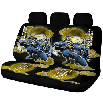 Olivier Mira Armstrong Car Back Seat Covers Custom Fullmetal Alchemist Anime Car Accessories - Gearcarcover - 1
