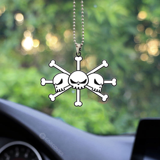 One Piece Blackbeard Flag Ornament Custom Anime Car Accessories - Gearcarcover - 2