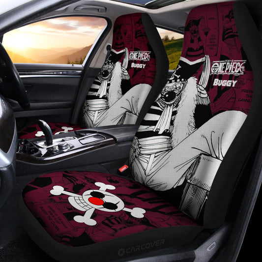 One Piece Buggy Car Seat Covers Custom Anime Mix Manga Car Interior Accessories - Gearcarcover - 2