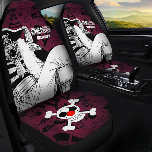 One Piece Buggy Car Seat Covers Custom Anime Mix Manga Car Interior Accessories - Gearcarcover - 1