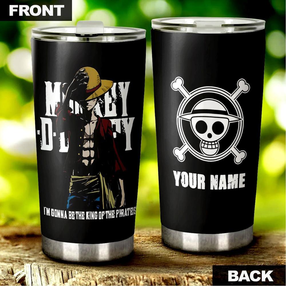 One Piece Monkey D. Luffy Personalized Tumbler Stainless Steel Vacuum Insulated 20oz Car Interior Accessories - Gearcarcover - 1
