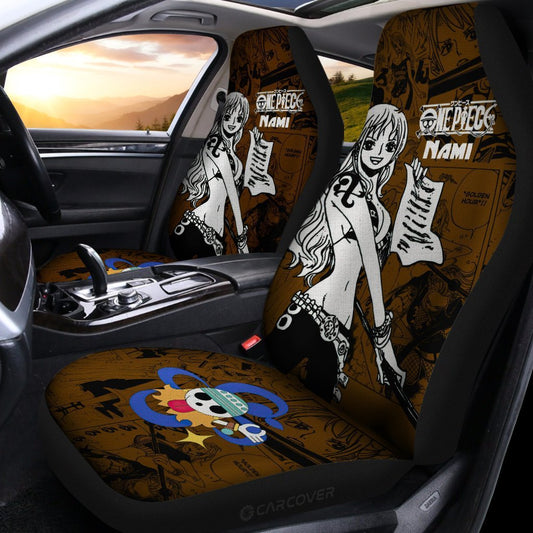One Piece Nami Car Seat Covers Custom Anime Mix Manga Car Interior Accessories - Gearcarcover - 2