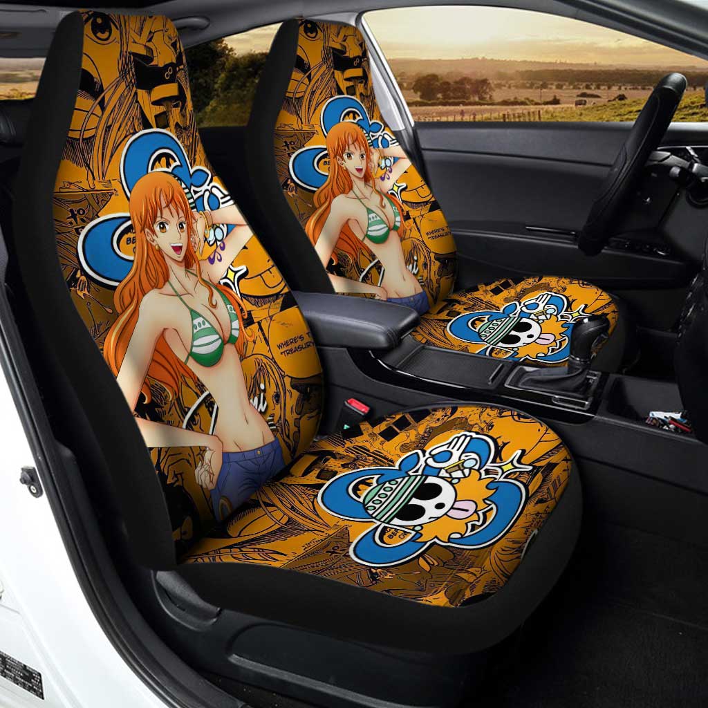 One Piece Nami Car Seat Covers Custom Manga Anime Car Accessories - Gearcarcover - 2
