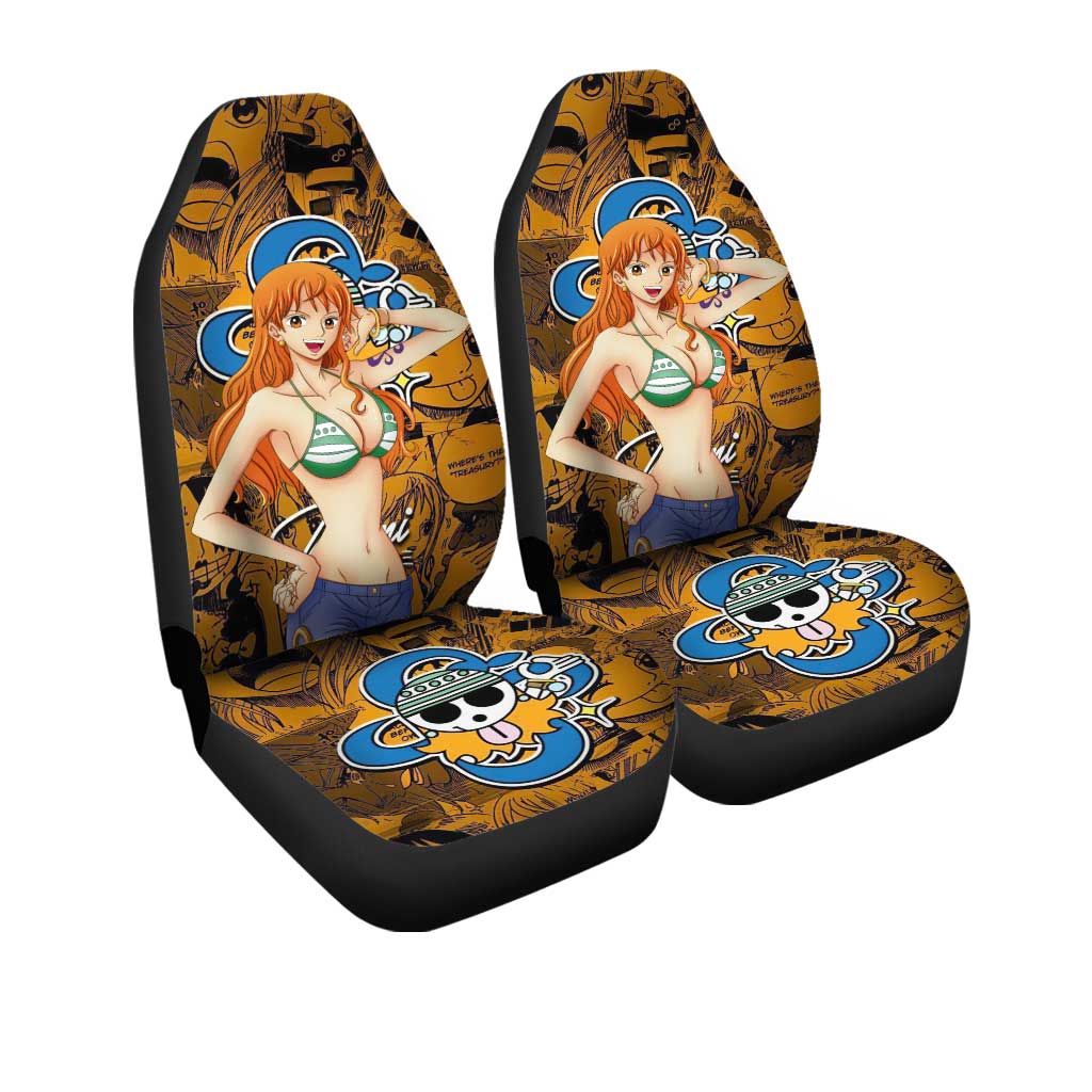 One Piece Nami Car Seat Covers Custom Manga Anime Car Accessories - Gearcarcover - 3