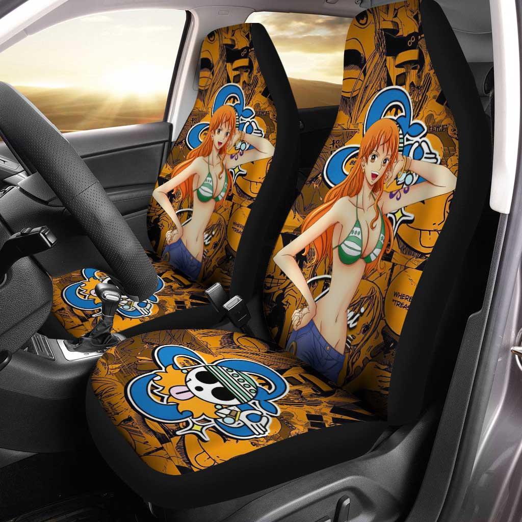 One Piece Nami Car Seat Covers Custom Manga Anime Car Accessories - Gearcarcover - 1