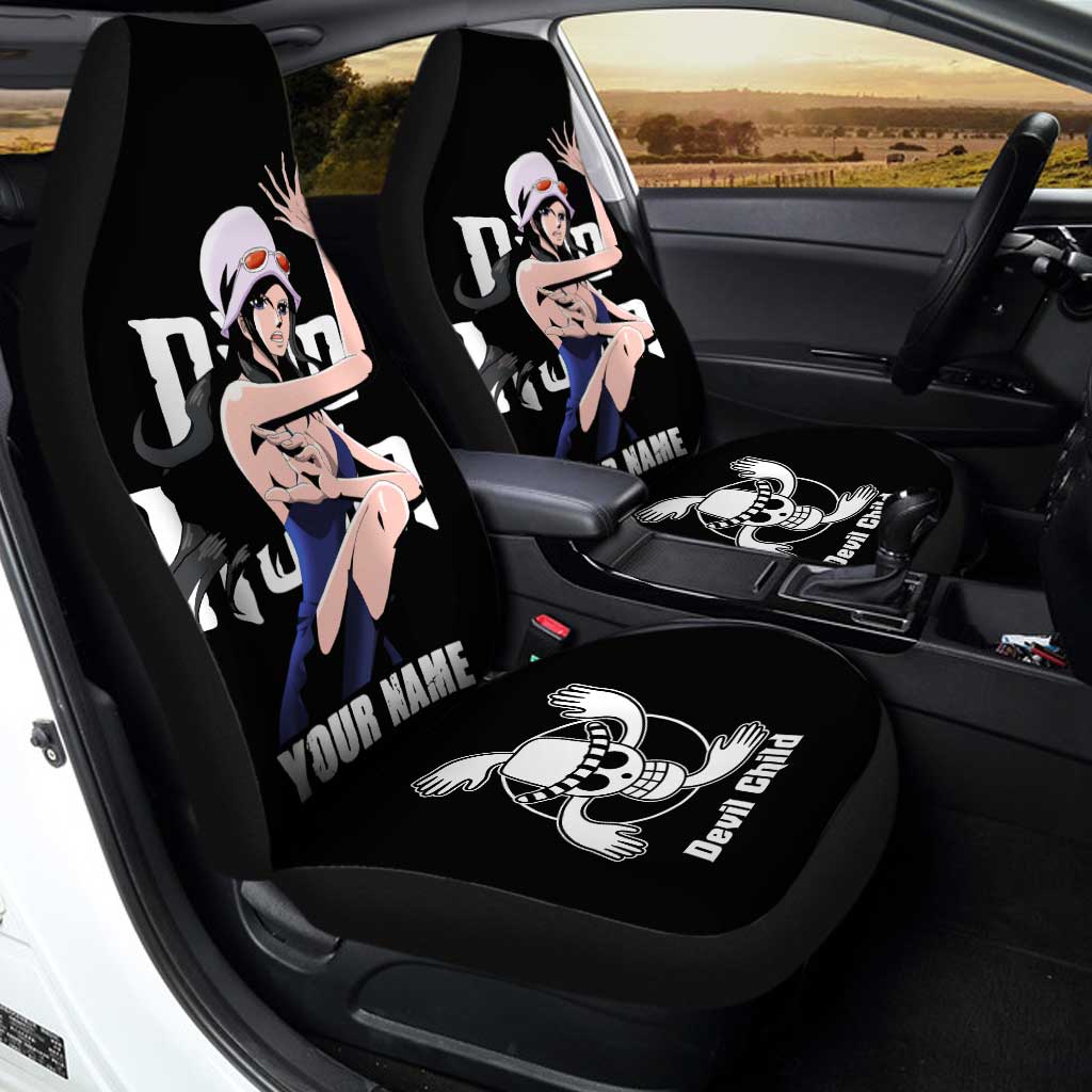 One Piece Nico Robin Car Seat Covers Custom Name Anime Car Accessories - Gearcarcover - 2