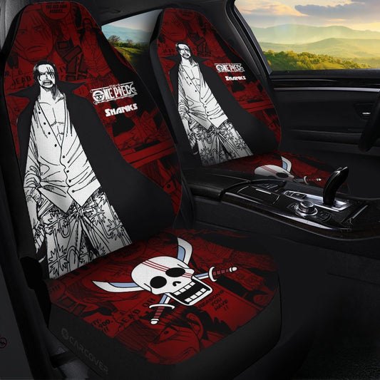 One Piece Shanks Car Seat Covers Custom Anime Mix Manga Car Interior Accessories - Gearcarcover - 1