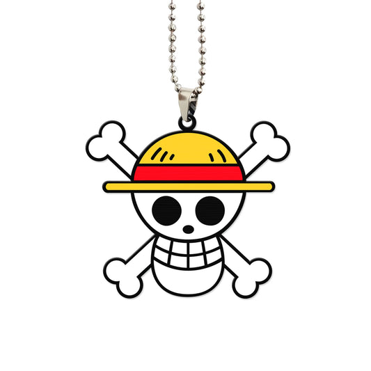 One Piece Straw Hat Pirates Flag Ornament Custom Anime Car Interior Accessories - Gearcarcover - 1