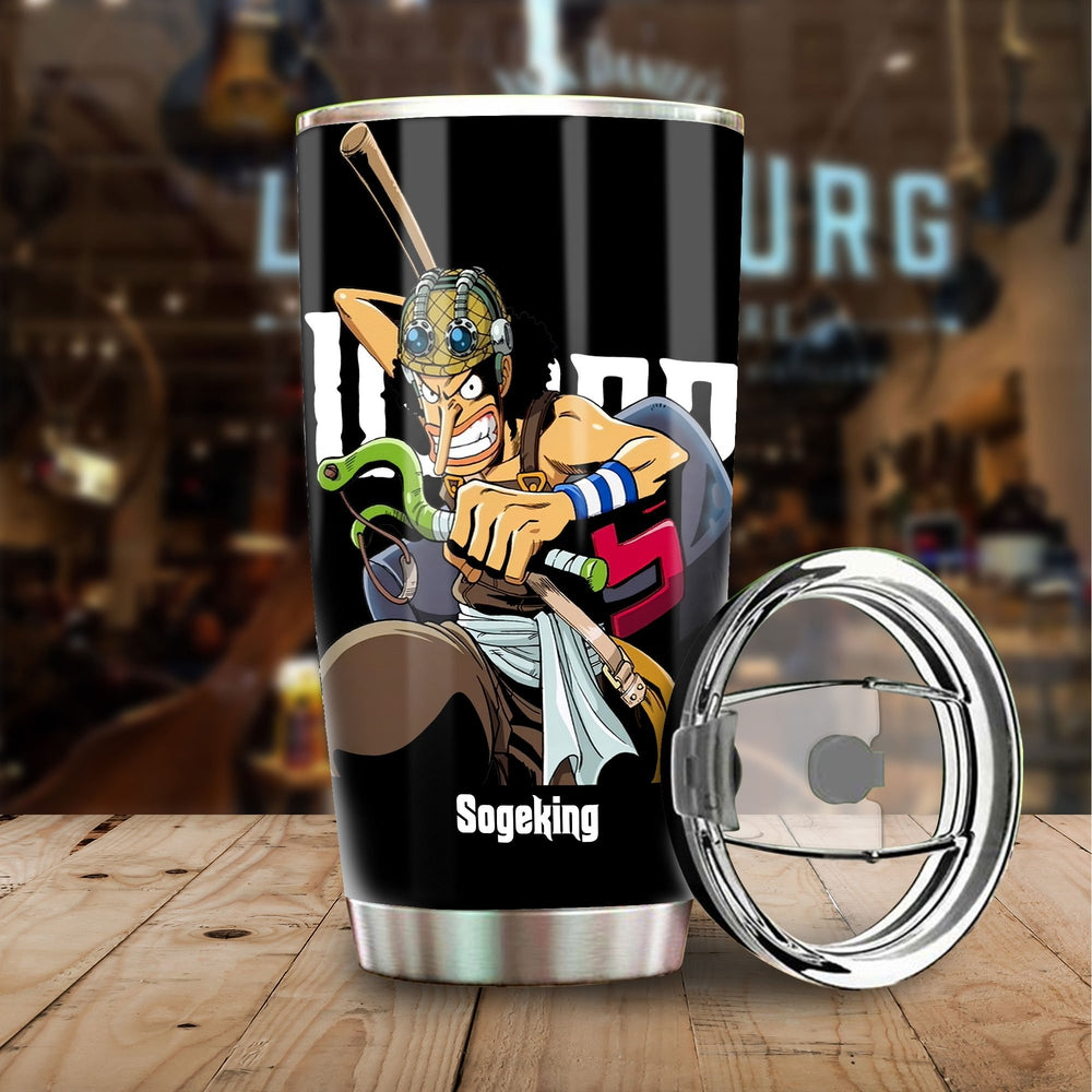 One Piece Usopp Custom Name Anime Tumbler Cup Car Accessories - Gearcarcover - 3