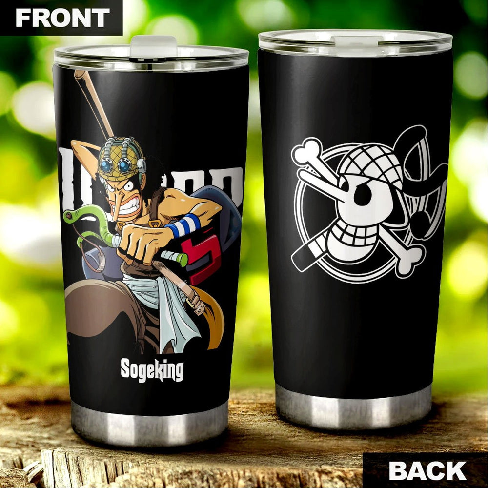One Piece Usopp Custom Name Anime Tumbler Cup Car Accessories - Gearcarcover - 4