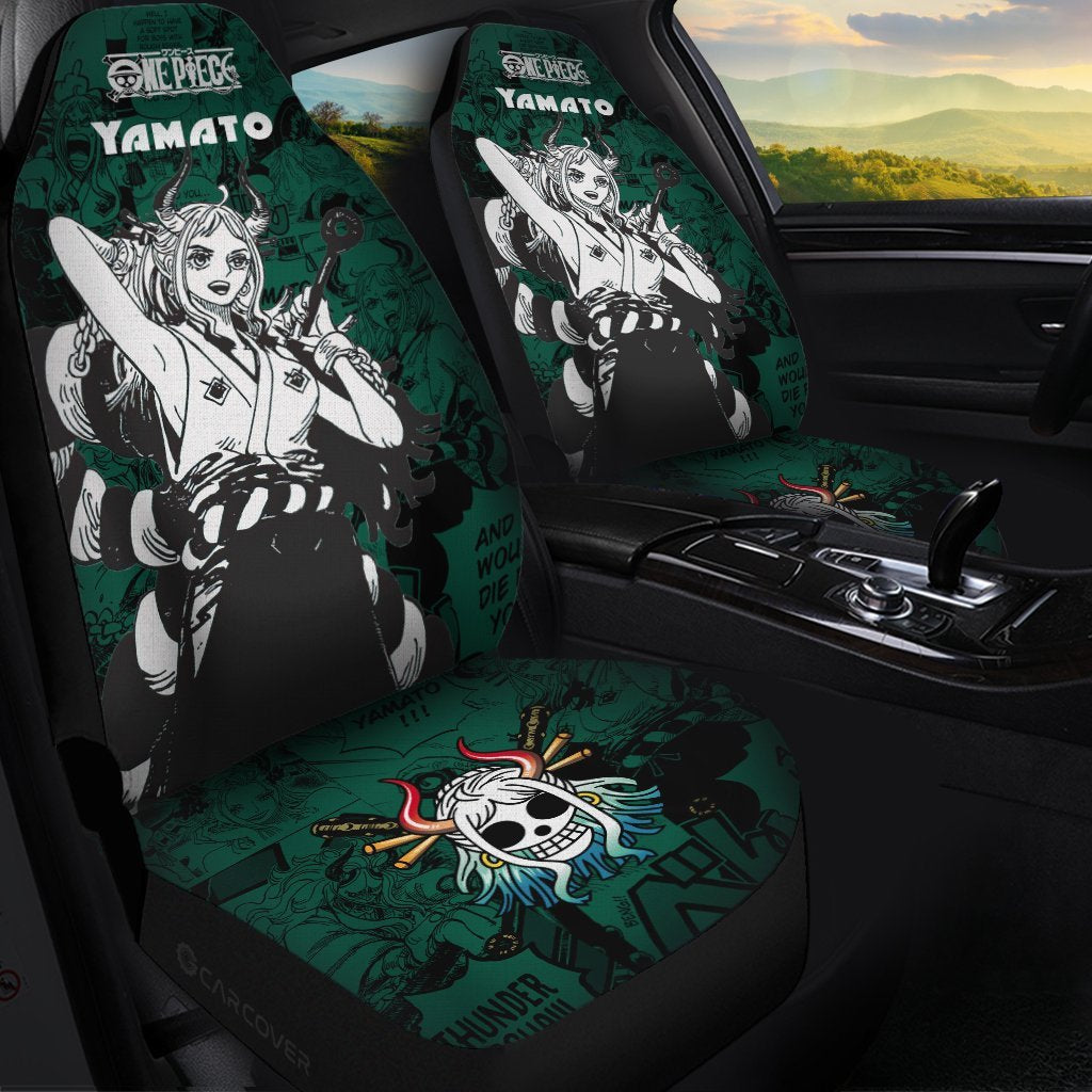 One Piece Yamato Car Seat Covers Custom Anime Mix Manga Car Interior Accessories - Gearcarcover - 1
