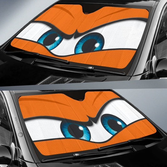 Orange Angry Eyes Car Sunshade Custom Car Accessories - Gearcarcover - 2