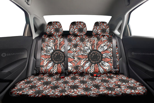 Orange Sunflower Car Back Seat Cover Custom Car Decoration - Gearcarcover - 2