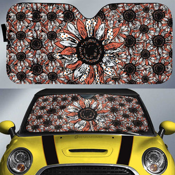 Orange Sunflower Car Sunshade Custom Car Decoration - Gearcarcover - 1