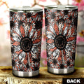 Orange Sunflower Tumbler Cup Custom Car Decoration - Gearcarcover - 3