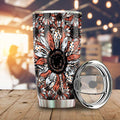 Orange Sunflower Tumbler Cup Custom Car Decoration - Gearcarcover - 1