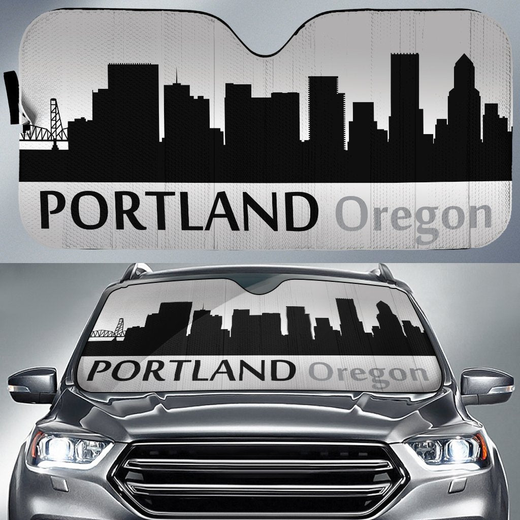 Oregon Portland Skyline Car Sunshade Custom Car Accessories - Gearcarcover - 1