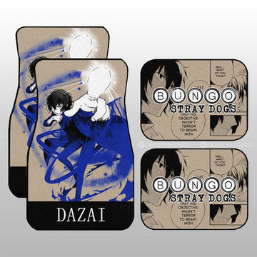 Osamu Dazai Car Floor Mats Custom Bungou Stray Dogs Anime Car Accessories - Gearcarcover - 1