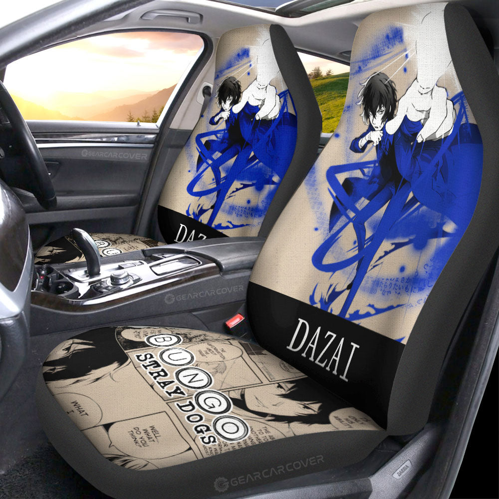 Osamu Dazai Car Seat Covers Custom Bungou Stray Dogs Anime Car Accessories - Gearcarcover - 4