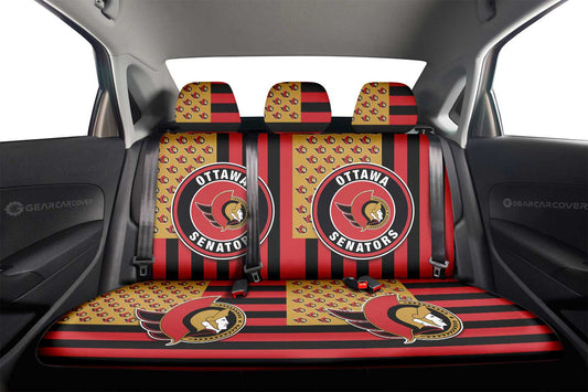 Ottawa Senators Car Back Seat Cover Custom US Flag Style - Gearcarcover - 2