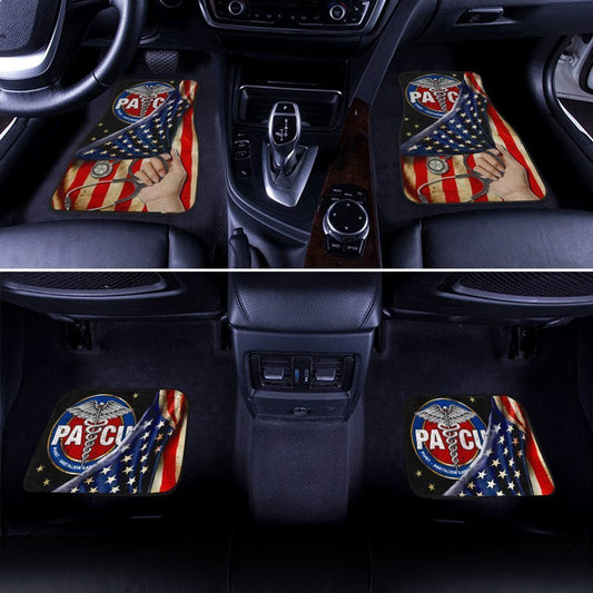 PACU Nurse Car Floor Mats Custom American Flag Car Accessories For PACU Nurse - Gearcarcover - 2