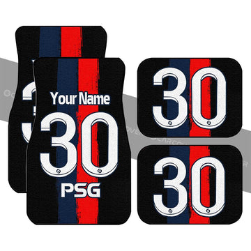 PSG Car Floor Mats Custom Name 30 For Fan - Gearcarcover - 1
