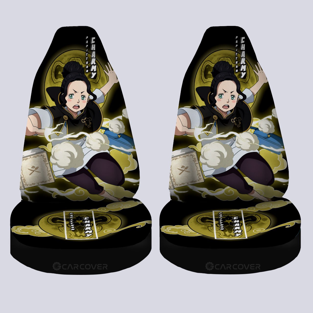 Papittson Charmy Car Seat Covers Custom Black Clover Anime Car Accessories - Gearcarcover - 4