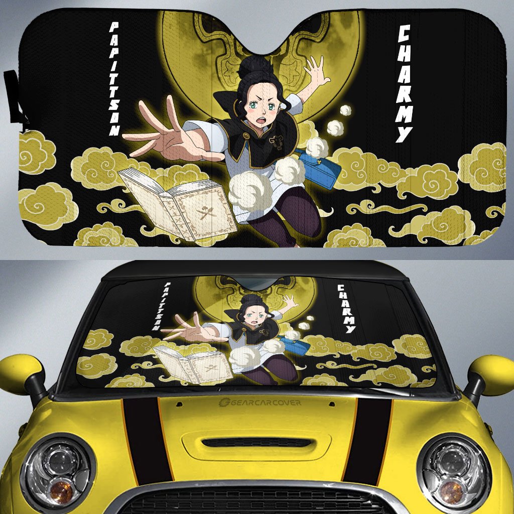 Papittson Charmy Car Sunshade Custom Black Clover Anime Car Accessories - Gearcarcover - 1