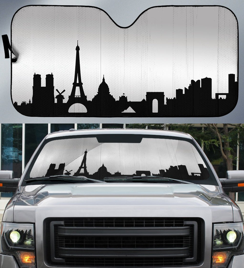 Paris Skyline Car Sunshade Custom Car Accessories - Gearcarcover - 1