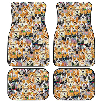 Pattern Dog Face Car Floor Mats Custom Dog Car Accessories - Gearcarcover - 1