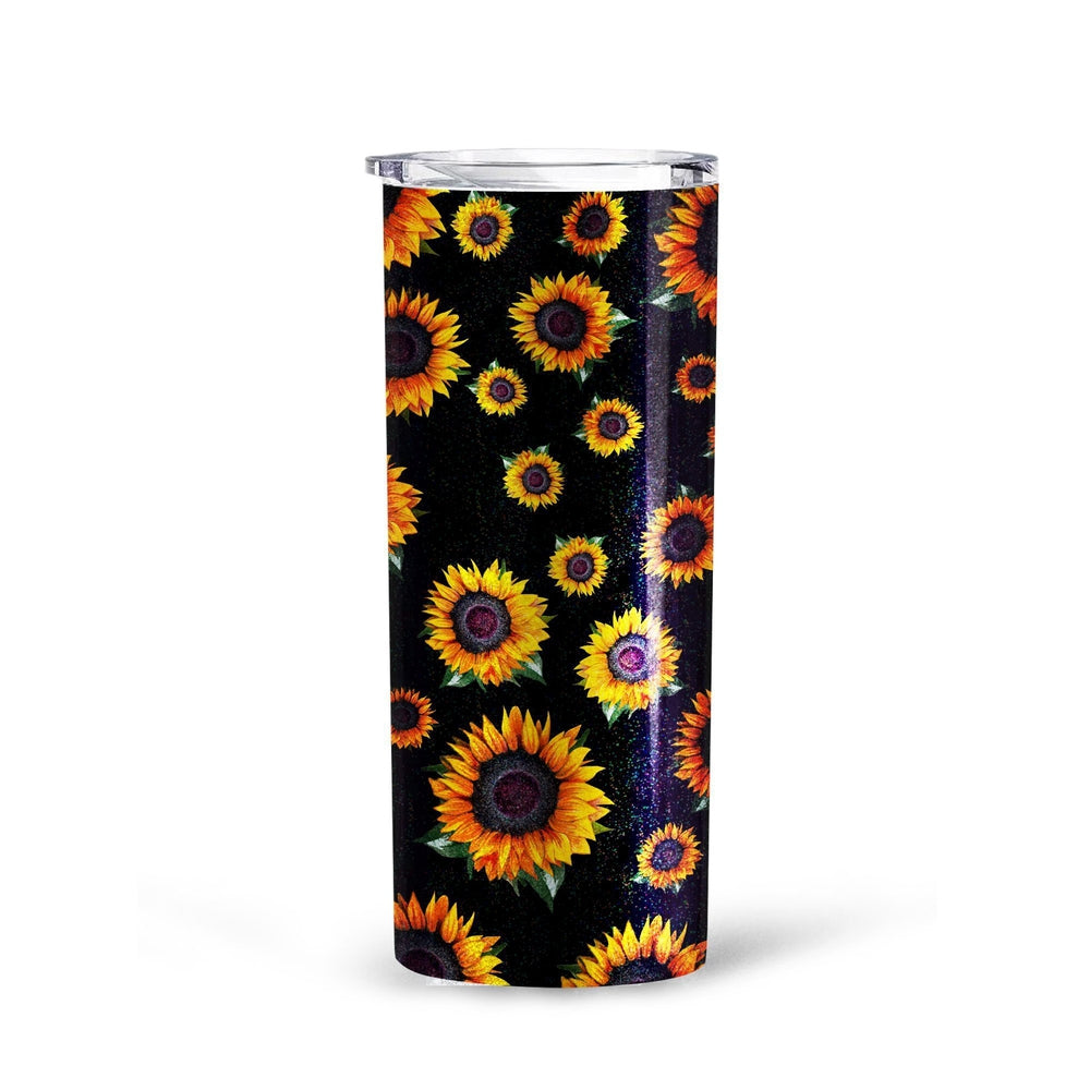 Pattern Sunflower Tall Glitter Tumbler - Gearcarcover - 3