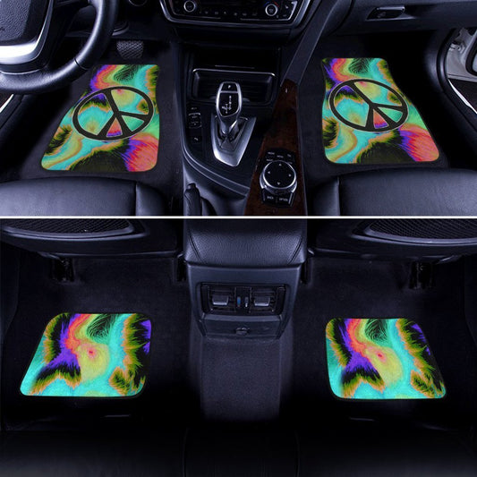 Peace Car Floor Mats Custom Hippe Peace Car Accessories - Gearcarcover - 2