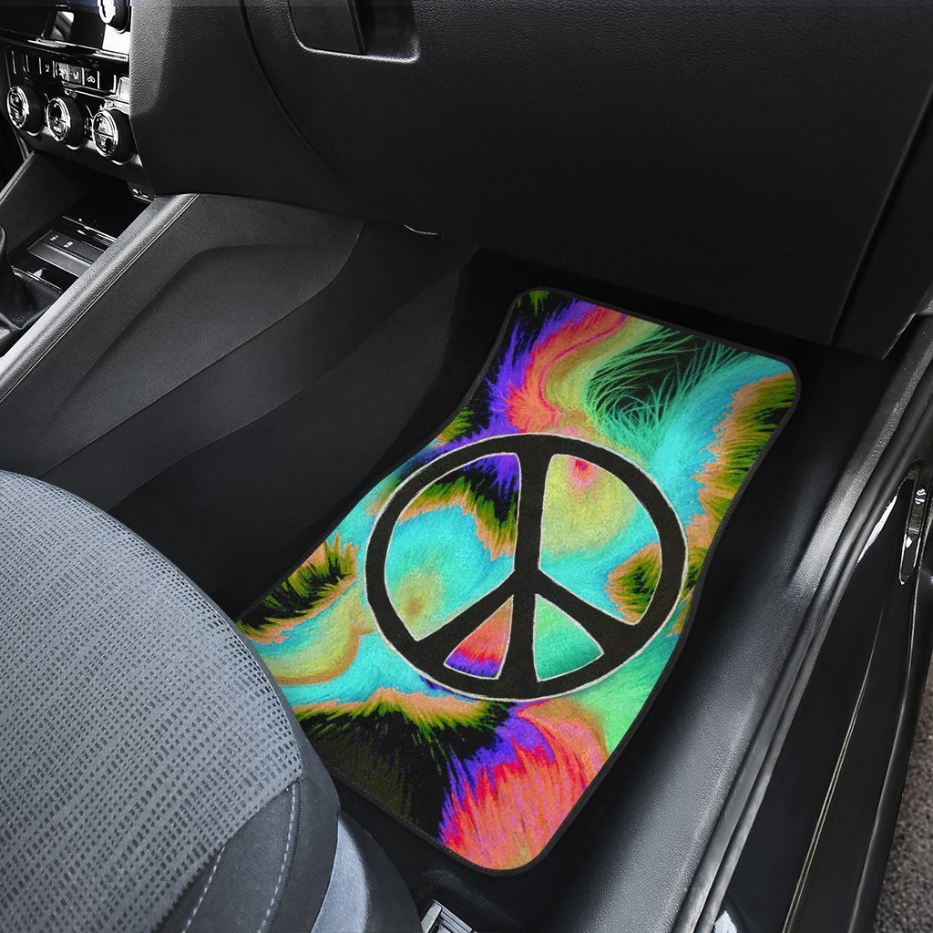 Peace Car Floor Mats Custom Hippe Peace Car Accessories - Gearcarcover - 4
