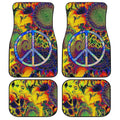 Peace Car Floor Mats Custom Love Peace Flower Car Accessories - Gearcarcover - 1