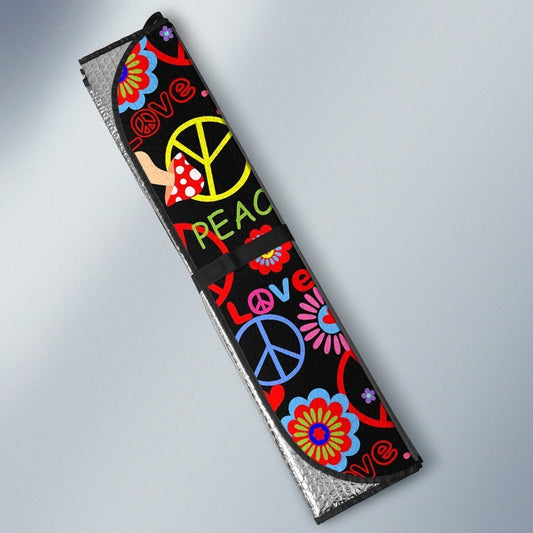 Peace Car Sunshade Custom Love Peace Flower Car Accessories - Gearcarcover - 2