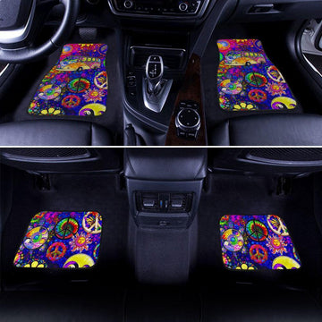Peace Signs Car Floor Mats Pattern Custom Colorful Car Accessories - Gearcarcover - 1