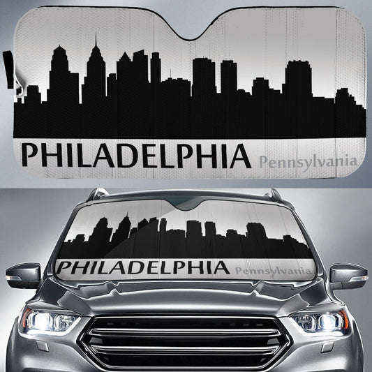 Pennsylvania Philadelphia Skyline Car Sunshade Custom Car Accessories - Gearcarcover - 1