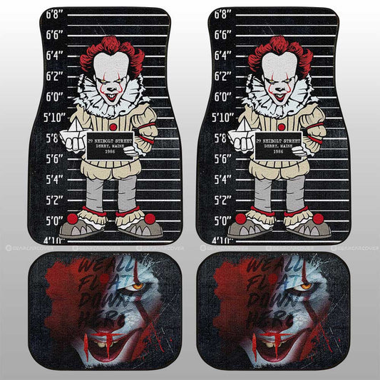 Pennywise From It Car Floor Mats Custom Horror Characters Car Accessories - Gearcarcover - 1