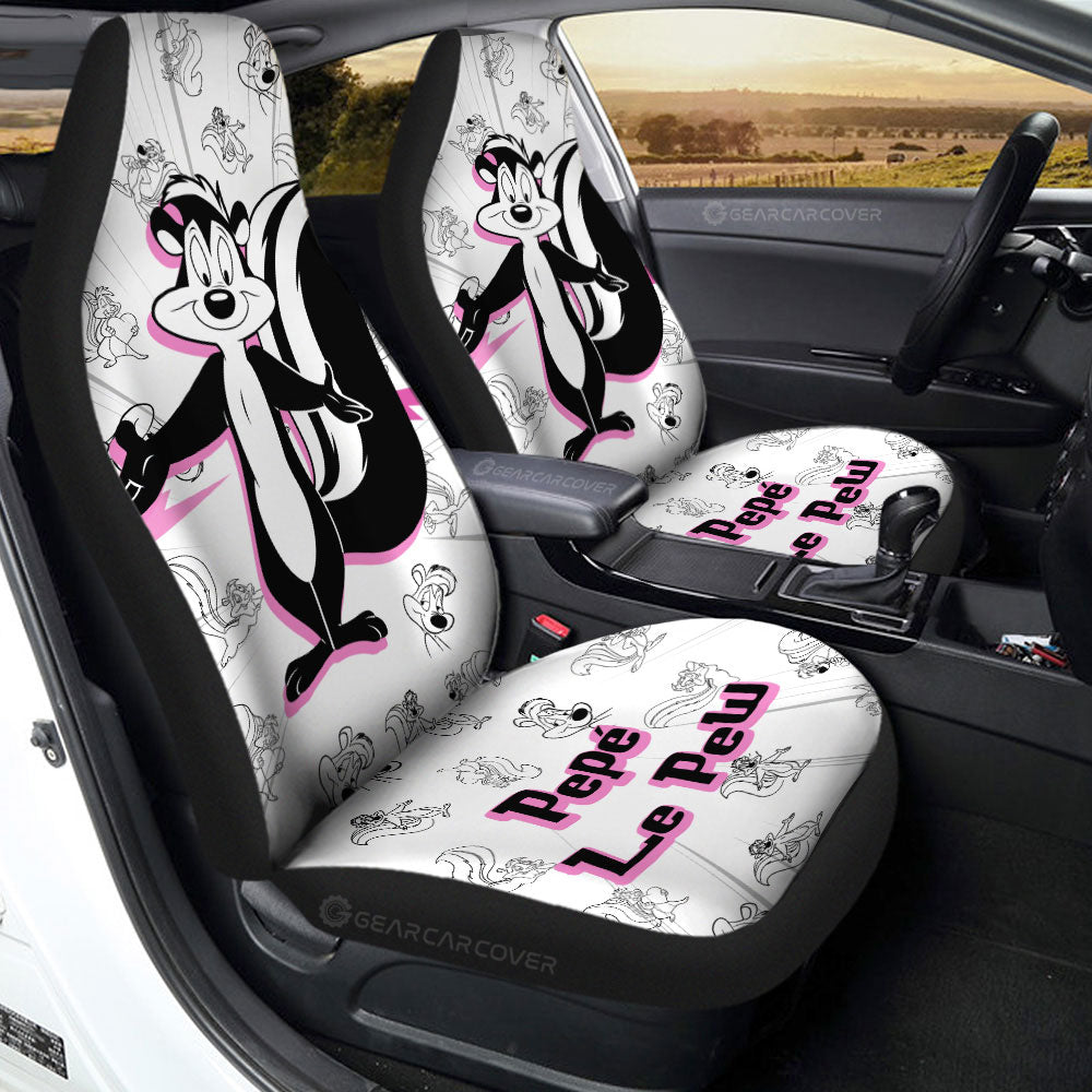 Pepé Le Pew Car Seat Covers Custom Cartoon Car Accessories - Gearcarcover - 1