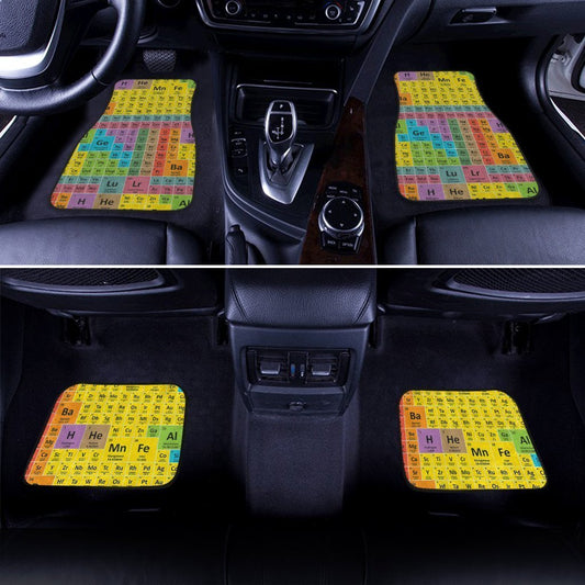 Periodic Table Car Floor Mats Custom Funny Car Accessories - Gearcarcover - 1