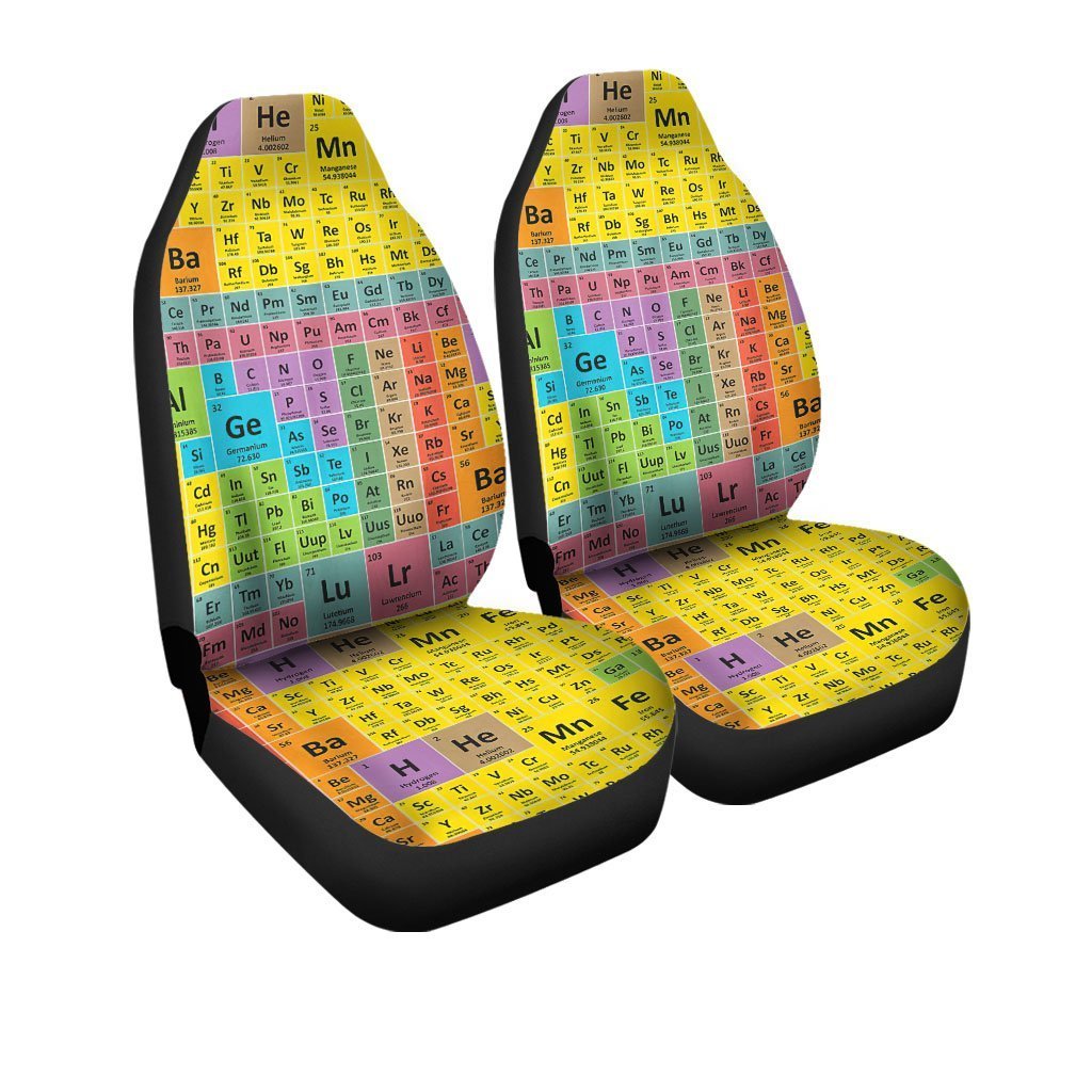 Periodic Table Car Seat Covers Custom Funny Car Accessories - Gearcarcover - 3