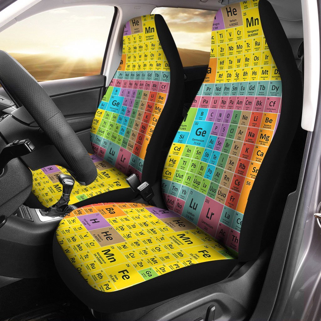 Periodic Table Car Seat Covers Custom Funny Car Accessories - Gearcarcover - 1