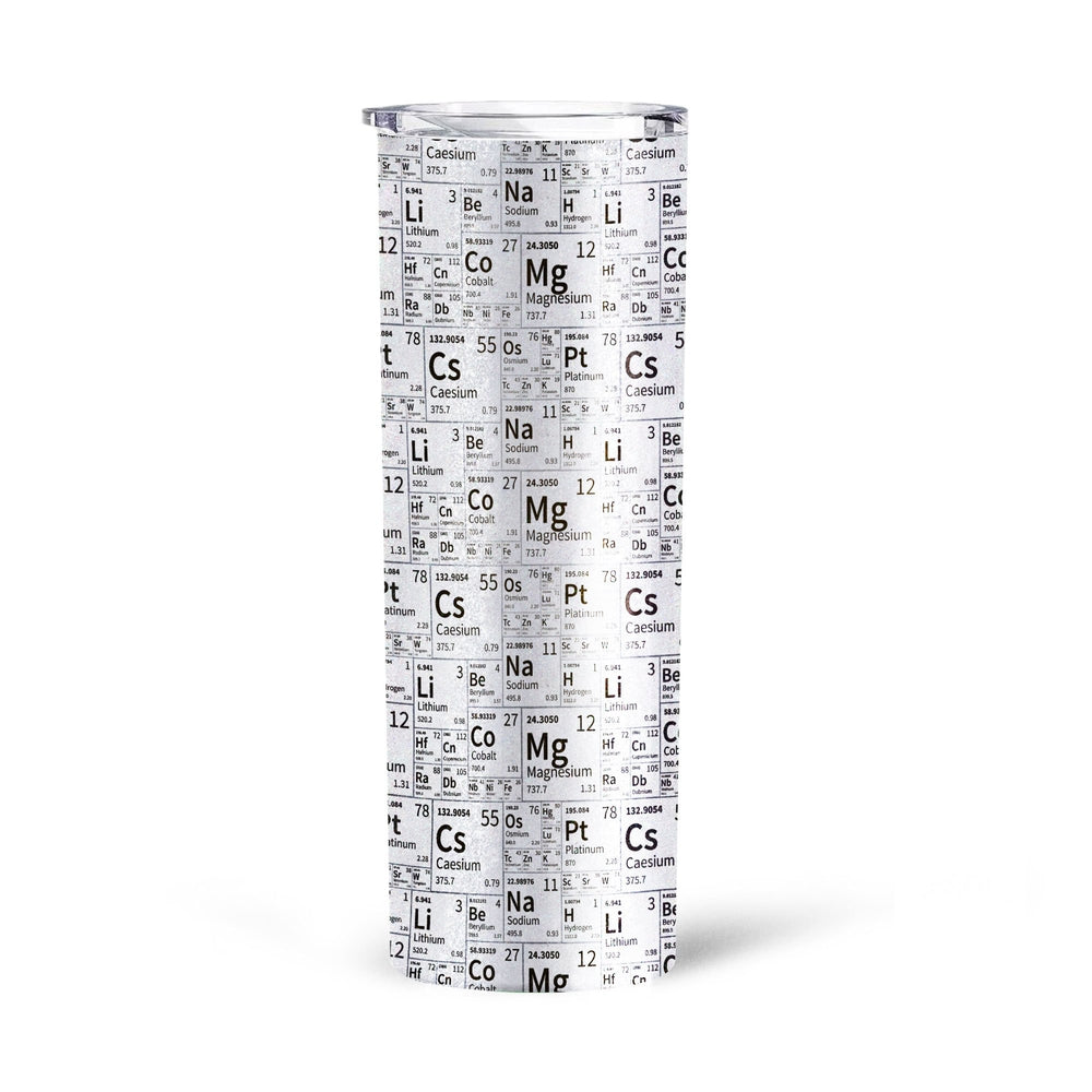 Periodic Table Of The Elements Chemistry Tall Glitter Tumbler - Gearcarcover - 4