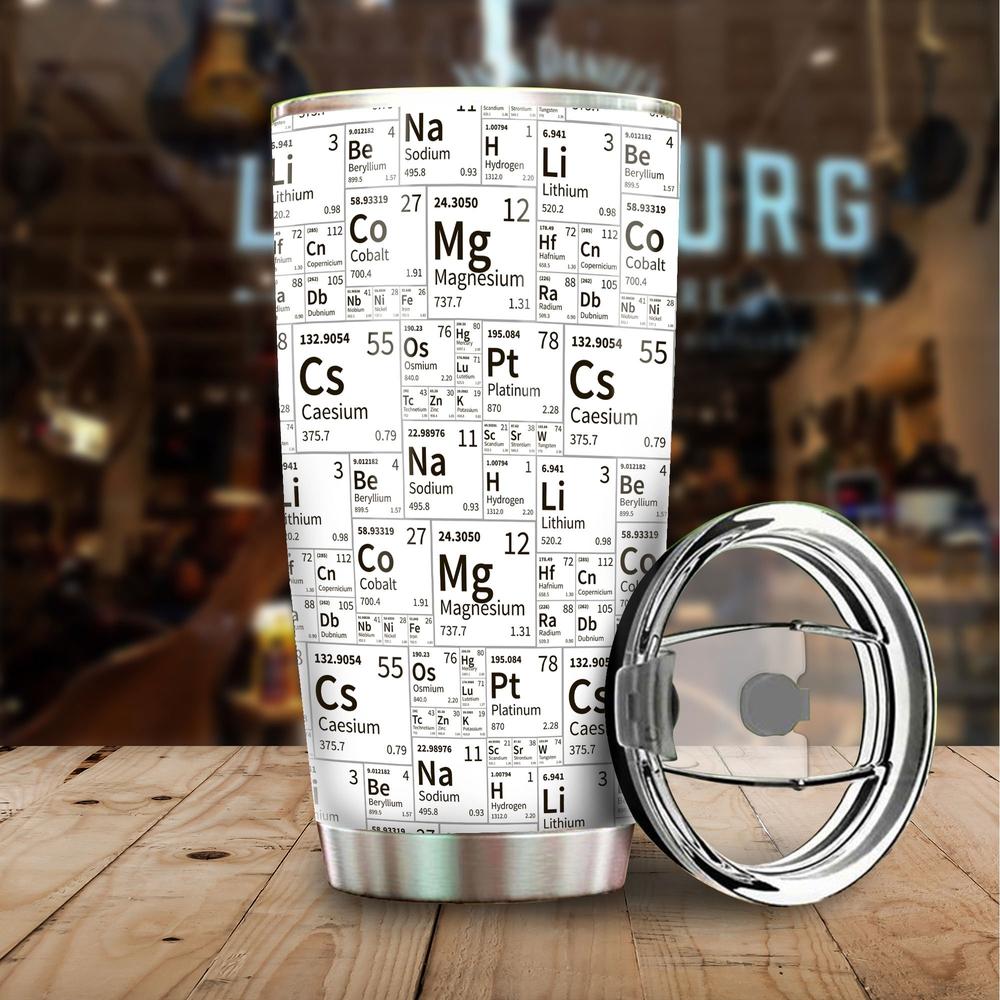 Periodic Table Of The Elements Chemistry Tumbler Stainless Steel - Gearcarcover - 1