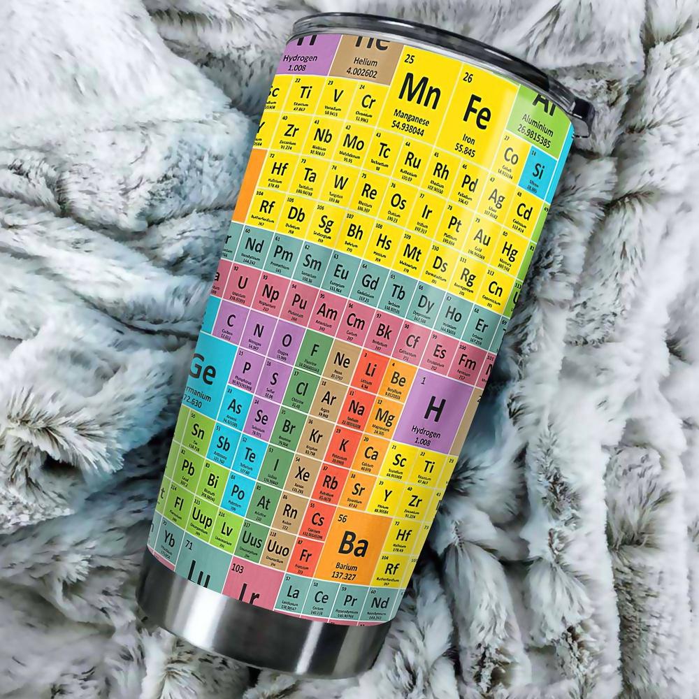 Periodic Table Tumbler Stainless Steel Vacuum Insulated 20oz - Gearcarcover - 1