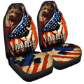 Personalized American Flag Car Seat Covers Custom Cool Pitbull Dog Car Accessories - Gearcarcover - 4