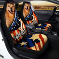 Personalized American Flag Car Seat Covers Custom Golden Retriever Dog Car Accessories - Gearcarcover - 3