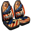 Personalized American Flag Car Seat Covers Custom Golden Retriever Dog Car Accessories - Gearcarcover - 4