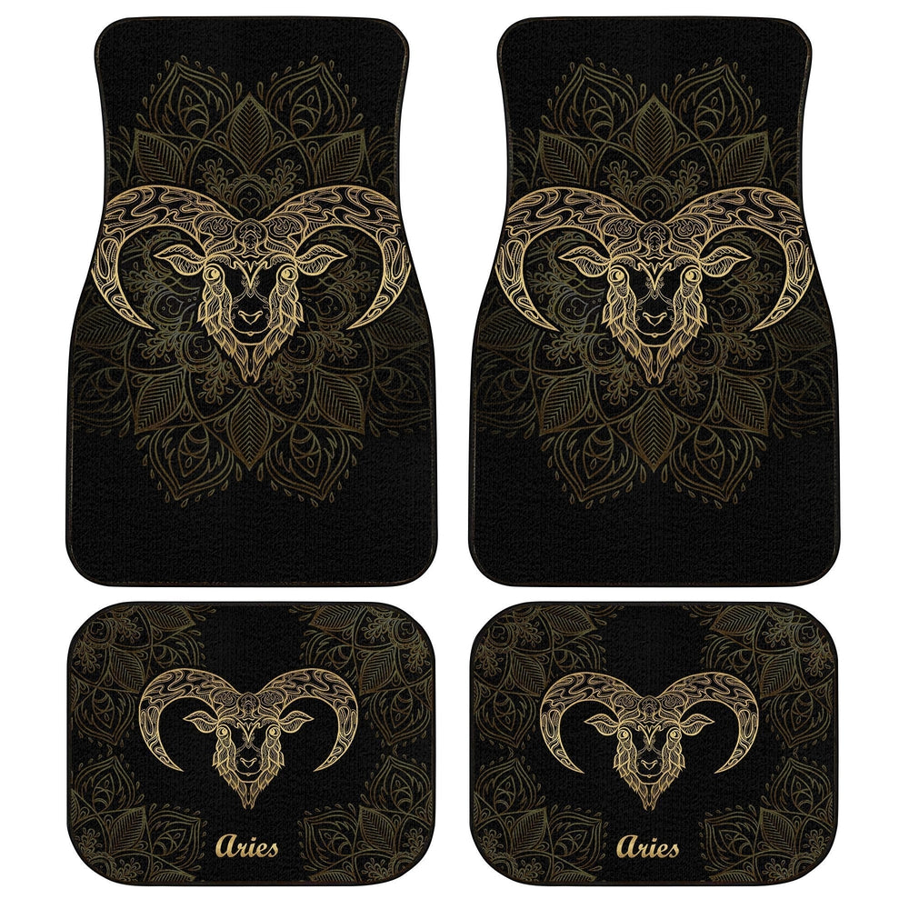 Personalized Aries Car Floor Mats Custom Zodiac Sign Car Accessories - Gearcarcover - 5