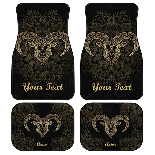 Personalized Aries Car Floor Mats Custom Zodiac Sign Car Accessories - Gearcarcover - 1